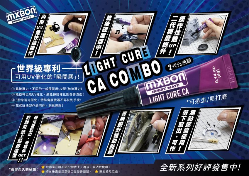 MXBON 北回 HM-1107A 二代光速膠 光瞬間膠 光固化 UV膠:圖片 3