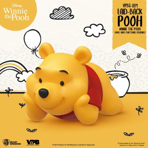 【預購】VPBS-009 小熊維尼系列 小型搪膠存錢筒 悠閒維尼款