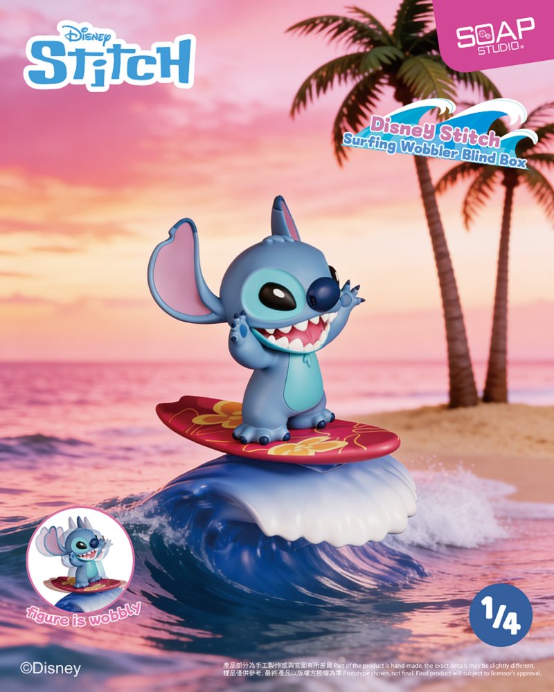 【預購】SOAP STUDIO DY823 迪士尼 史迪奇 衝浪款 盲盒套組(4入):圖片 2